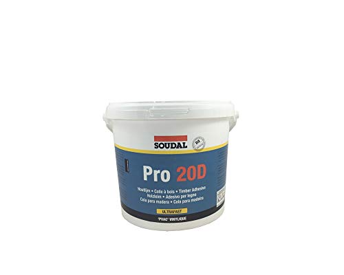 Soudal Holzleim PRO 20D, wasserfester Dispersionskleber auf PVAc- Dispersions-Basis, weiss, Kanne: 5kg Soudal Holzleim PRO 20D, wasserfester Dispersionskleber auf PVAc- Dispersions-Basis, weiss, Kanne: 5kg von Soudal