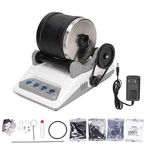 Rock Tumbler Kits, 4 Typen Rock Tumbler Grit und Bedienungsanleitung Rohe Edelsteine einschließen Zubehörtasche für Schmuckbefestigungen Rohe Steine in wunderschöne Edelsteine(#2) von Sougan