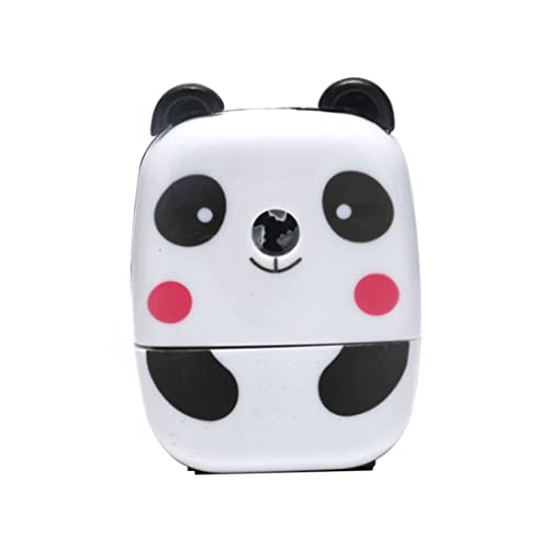 Bleistiftspitzer, rutschfeste Werkzeug Studenten Geschenk Kinder Kleiner Briefpapier Cartoon Tierarbeitssparende Desktopschule Nette Hand Kurbel (Panda), Schreibwaren von SouiWuzi