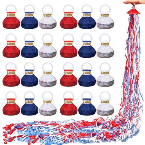 Soulchen Konfetti-Popper zum 4. Juli, kein Durcheinander, Handwurf, Luftschlangen, buntes Party-Konfetti für Gedenktag, patriotische Party, Unabhängigkeitstag, Feier, Dekoration, 24 Stück Soulchen Konfetti-Popper zum 4. Juli, kein Durcheinander, Handwurf, Luftschlangen, buntes Party-Konfetti für Gedenktag, patriotische Party, Unabhängigkeitstag, Feier, Dekoration, 24 Stück von Soulchen