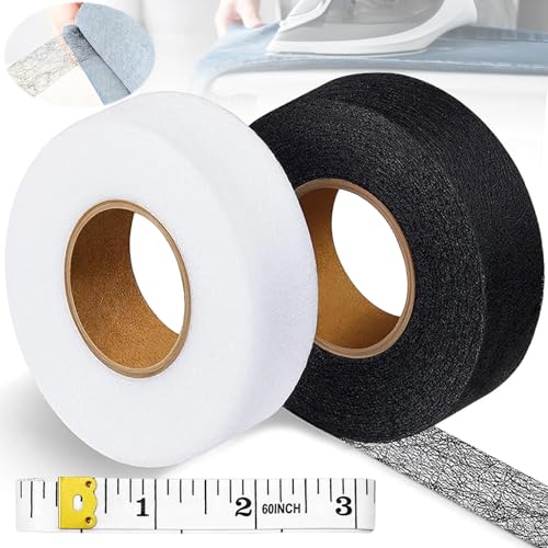 SoundZero 2 Stück Saumband zum Aufbügeln Waschfest, 64 Meter Saumband zum Aufbügeln, 2 cm Bügelband für Vorhänge, 64m Bügelband für Vorhänge, Nahtband zum Aufbügeln (Schwarz weiß, mit Maßband) SoundZero 2 Stück Saumband zum Aufbügeln Waschfest, 64 Meter Saumband zum Aufbügeln, 2 cm Bügelband für Vorhänge, 64m Bügelband für Vorhänge, Nahtband zum Aufbügeln (Schwarz weiß, mit Maßband) von SoundZero