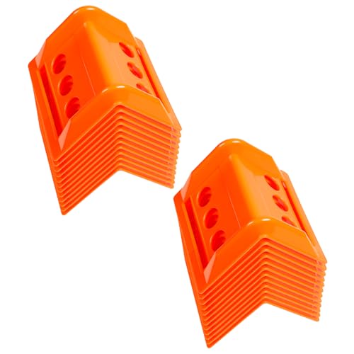 Flachbettkantenschutz, Eckenschutz, strapazierfähig, Kunststoff, für Flachbettanhänger, kompatibel mit 10,2 cm Ratschen- und Windengurten, Sicherheitszubehör, Orange, 24 Stück von Soundforge