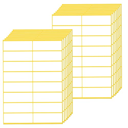 3 x 1 Zoll weiße Klebeetiketten, rechteckig, DaKuan zum Beschriften auf der Oberfläche (75 mm x 25 mm), 420 Stück von SourceTon