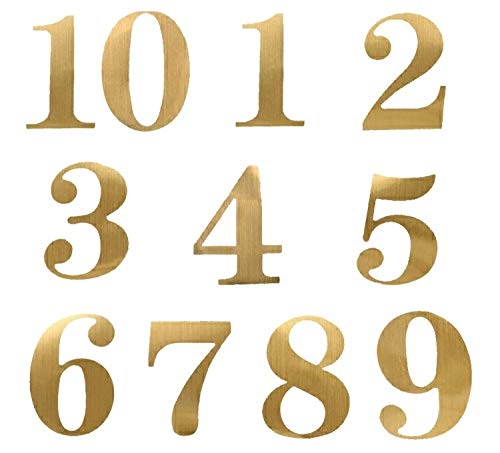 Sourcemall Zahlenaufkleber für Hochzeit Party Tischkarte Zubehör Deko selbstklebend Zahlenaufkleber Gold 1-20 von Sourcemall
