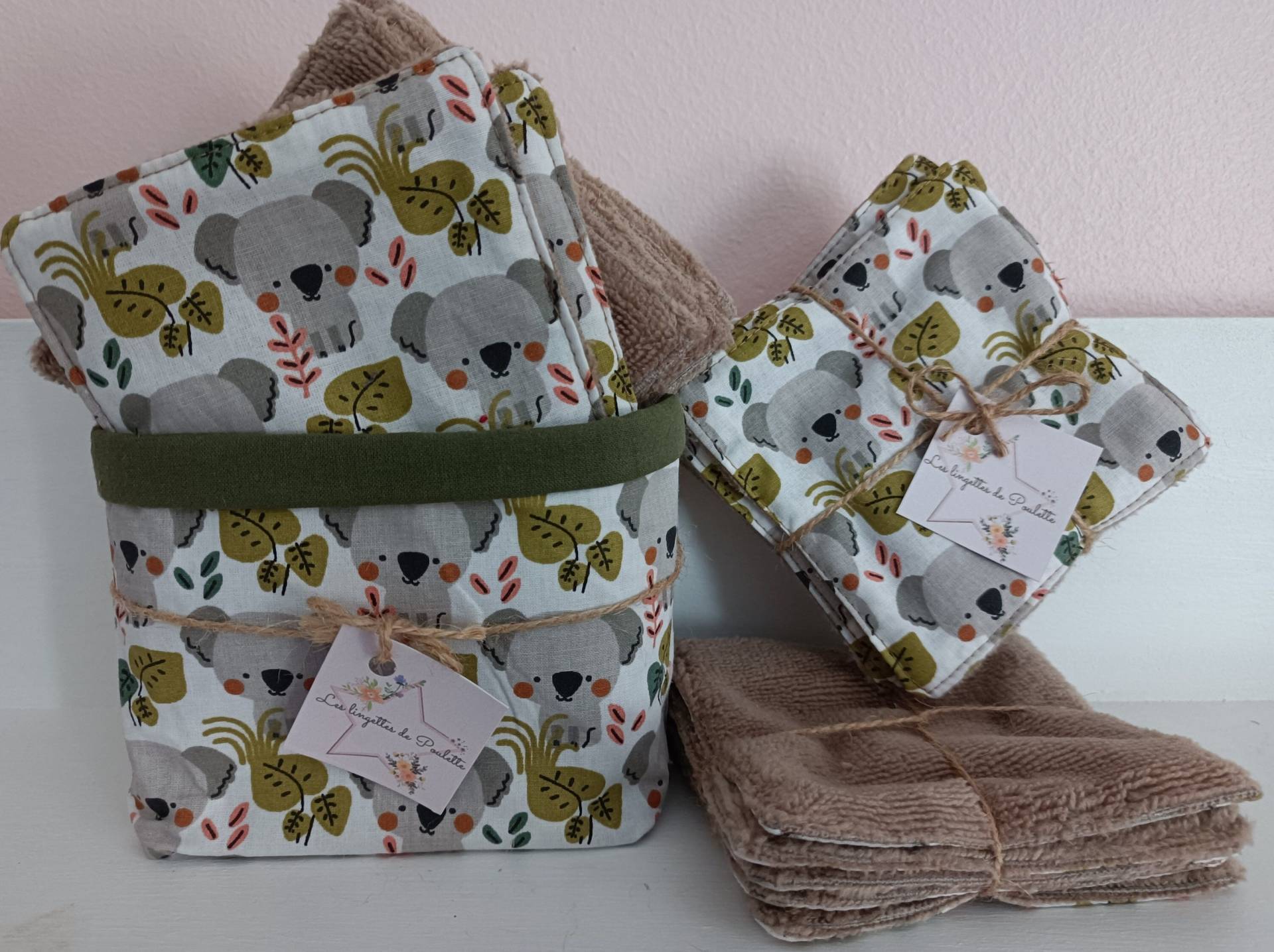 Kit-Korb Und Koalatücher Für Baby Kit-Korb Und Koalatücher Für Baby von Souricettecouture