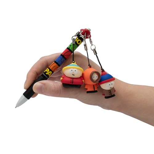 Thumbs up South Park Kugelschreiber mit 2 Sammelfiguren, Stift im Design der Kult Serie, Ideal für Fans von Thumbs Up