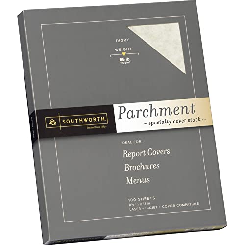 Southworth Company, Agawam, MA Z980CK feines Pergamentpapier, 29,5 kg, 100 SH/BX, säurefrei/Lignin, elfenbeinfarben Southworth Company, Agawam, MA Z980CK feines Pergamentpapier, 29,5 kg, 100 SH/BX, säurefrei/Lignin, elfenbeinfarben von Southworth