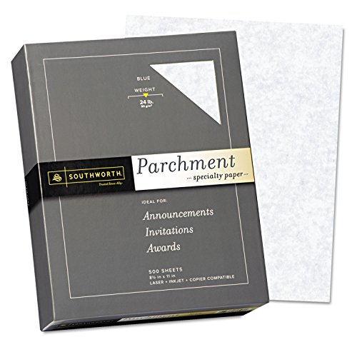 Southworth Pergamentpapier, 21,6 x 27,9 cm, 10,9 kg, 90 g/m², blau, 500 Blatt – Verpackung kann variieren (964C) von Southworth