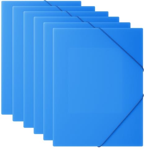 Souvik Dokumententasche A4 Aktenordner für Büro und Schule 6er-Pack Wasserdicht Translucent Mit Gummizug Für Schnellhefter und Dokumentenaufbewahrung von Souvik