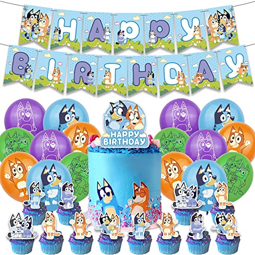 Cartoon Geburtstag Deko Set Cartoon Luftballons Cartoon Geburtstagsdeko Party Dekoration Cartoon Hund Kuchendeko Cake Toppers Für Kindergeburtstag von Sovanna