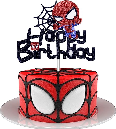 Spiderman Tortendeko, Spiderman Kindergeburtstag Deko, Superhelden Cake Toppers Spiderman Kuchen Deko für Junge Mädchen Baby Geburtstag von Sovanna