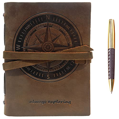 Leder Notizbuch A5 Tagebuch Journal Geprägt Kompass Handgefertigte Reisetagebuch, Vintage Notebook Für Männer Frauen Antik Rustikal Echtes Leder 21X15Cm Geschenk Sketchbook Reisende Travelers Notebook Leder Notizbuch A5 Tagebuch Journal Geprägt Kompass Handgefertigte Reisetagebuch, Vintage Notebook Für Männer Frauen Antik Rustikal Echtes Leder 21X15Cm Geschenk Sketchbook Reisende Travelers Notebook von Sovereign-Gear