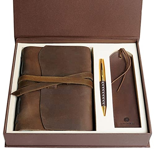 Leder Tagebuch Notizbuch Journal Geschenk Set mit Antik Leder Lesezeichen + Stift, handgefertigt Schreiben 18x13cm ungefüttert ledergebundenes Tägliche Notizblock für Männer & Frauen Reisetagebuch Leder Tagebuch Notizbuch Journal Geschenk Set mit Antik Leder Lesezeichen + Stift, handgefertigt Schreiben 18x13cm ungefüttert ledergebundenes Tägliche Notizblock für Männer & Frauen Reisetagebuch von Sovereign-Gear
