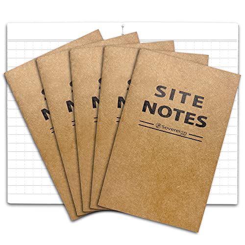 Nachfüllpackung für Notizbücher, Weiß, 5 Stück | hochwertig genäht, 48 Seiten pro Buch, 9x14 cm | kleiner Notizblock-Nachfüller für nachfüllbare Lederfeld-Notizen Tagebucheinband Nachfüllpackung für Notizbücher, Weiß, 5 Stück | hochwertig genäht, 48 Seiten pro Buch, 9x14 cm | kleiner Notizblock-Nachfüller für nachfüllbare Lederfeld-Notizen Tagebucheinband von Sovereign-Gear