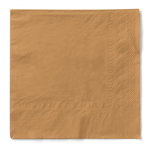 Cocktail-Servietten aus Tissue 3-lagig, vielfältig einsetzbar und kombinierbar, 24 x 24 cm, 150 Stück (Sand) von Sovie HORECA