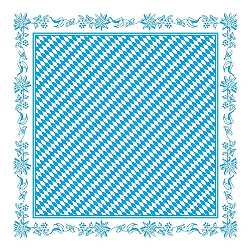 Mank GmbH Papier Tischdecke 80 x 80 cm Einmal Tischdecke für Gastronomie und Feiern 25 Stück Bayern Oktoberfest Blau Weiß kariert von Sovie HORECA