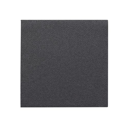 Sovie HORECA Linclass® Airlaid Tischdecke 80x80 cm | Mitteldecke stoffähnlich | praktisches Einmal-Tischtuch/edle Tischdeko | 20 Stück | Schwarz von Sovie HORECA