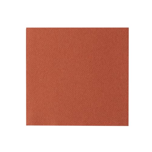 Sovie HORECA Linclass® Airlaid Tischdecke 80x80 cm, Mitteldecke stoffähnlich, praktisches Einmal-Tischtuch, edle Tischdeko, 20 Stück, Terrakotta-Orange von Sovie HORECA
