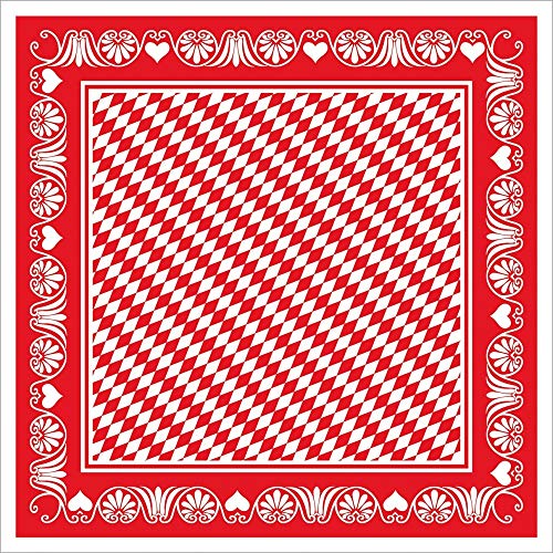 Sovie HORECA Tischdecke Bavaria | 80 x 80cm | Linclass® Airlaid | Wiesn Festzelt Bayrisch | 20 Stück | (Rot) von Sovie HORECA