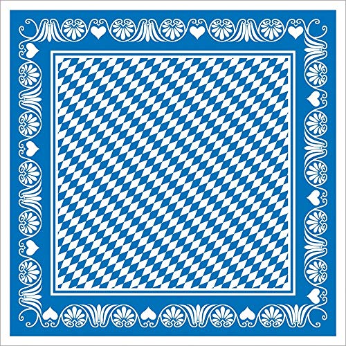 Sovie HORECA Tischdecke Bavaria | 80 x 80cm | Linclass® Airlaid | Wiesn Festzelt Bayrisch | 20 Stück | (Blau) von Sovie HORECA