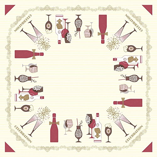 Sovie HORECA Tischdecke Celebration | Linclass® Airlaid 80x80 cm | Einmal-Mitteldecken stoffähnlich Hochzeit Geburtstag | 20 Stück | (Champagner-Bordeaux) von Sovie HORECA