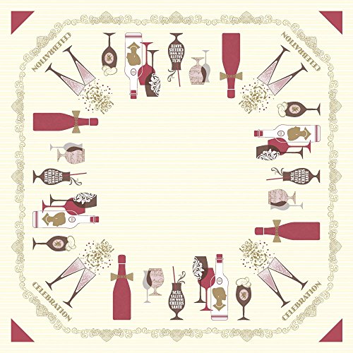 Sovie HORECA Tischdecke Celebration | Linclass® Airlaid 80x80 cm | Einmal-Mitteldecken stoffähnlich Hochzeit Geburtstag | 20 Stück | (Champagner-Bordeaux) von Sovie HORECA