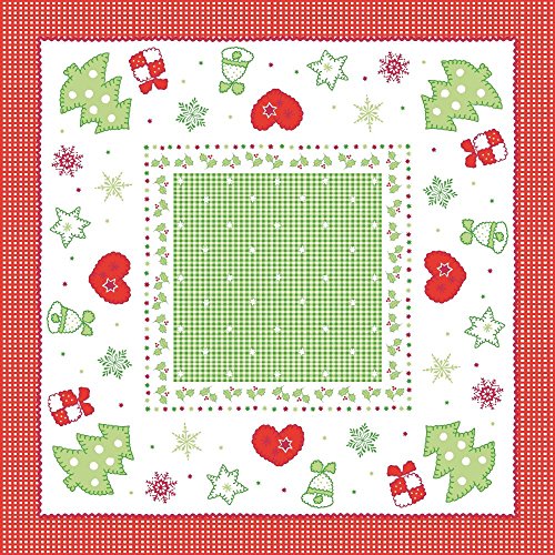 Sovie HORECA Tischdecke Christmas aus Linclass Airlaid, Einmal-Weihnachtstischdecke stoffähnlich, ideal für Advents- & Weihnachtsfeiern, 80x80 cm, 20 Stück von Sovie HORECA