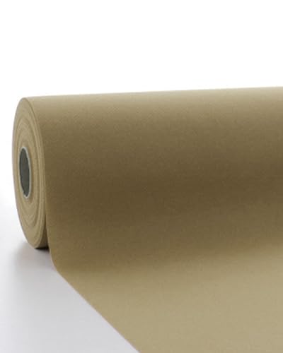 Sovie HORECA Linclass Airlaid Tischdeckenrolle Naturbraun - Tischdecke 118cm x 25m - Einfarbige Papiertischdecke Rolle - Ideal für Party & Hochzeit von Sovie HORECA