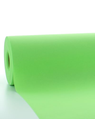 Sovie HORECA Linclass Airlaid Tischdeckenrolle Apfelgrün - Tischdecke 118cm x 25m - Einfarbige Papiertischdecke Rolle - Ideal für Party & Hochzeit von Sovie HORECA