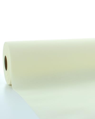 Sovie HORECA Linclass Airlaid Tischdeckenrolle Champagner - Tischdecke 118cm x 25m - Einfarbige Papiertischdecke Rolle - Ideal für Party & Hochzeit von Sovie HORECA