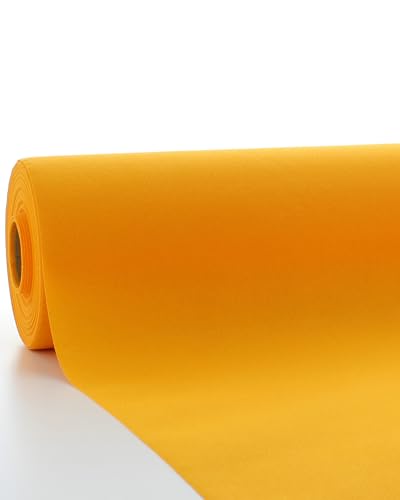 Sovie HORECA Linclass Airlaid Tischdeckenrolle Curry/Orange - Tischdecke 118cm x 25m - Einfarbige Papiertischdecke Rolle - Ideal für Party & Hochzeit von Sovie HORECA