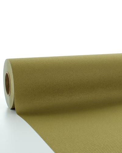 Sovie HORECA Linclass Airlaid Tischdeckenrolle Gold - Tischdecke 120cm x 25m - Einfarbige Papiertischdecke Rolle - Ideal für Party & Hochzeit von Sovie HORECA