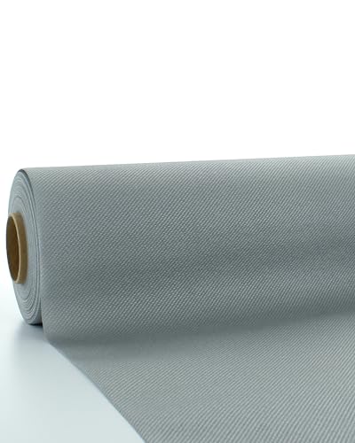 Sovie HORECA Linclass Airlaid Tischdeckenrolle Silber - Tischdecke 118cm x 25m - Einfarbige Papiertischdecke Rolle - Ideal für Party & Hochzeit von Sovie HORECA