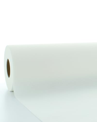 Sovie HORECA Linclass Airlaid Tischdeckenrolle Weiß - Tischdecke 120cm x 25m - Einfarbige Papiertischdecke Rolle - Ideal für Party & Hochzeit von Sovie HORECA