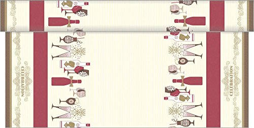 Sovie HORECA Tischdeckenrolle aus Linclass® Airlaid | 120 cm x 25 m | für Hochzeit, Geburtstag, Taufe, Kommunion, Sylvester | 1 Stück | Celebration | (Champagner-Bordeaux) von Sovie HORECA