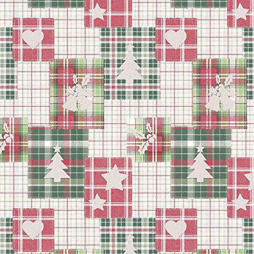 Sovie HORECA Weihnachtstischdecke Angelina aus Linclass® Airlaid, Tischdecke stoffähnlich Einweg für Adventzeit Christmas Mitteldecke, 80 x 80 cm, 20 Stück von Sovie HORECA
