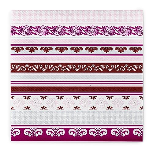 Sovie HOME Linclass® Airlaid Serviette JULE | 40cmx40cm | Ideal für Geburtstag, Hochzeit und Jubiläum | 12 Stück (Braun-Rose) von Sovie Home