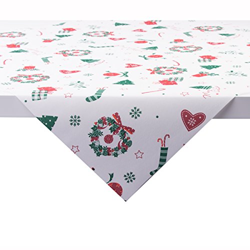 Sovie Home Tischdecke Dream Rot-Grün | Linclass® Airlaid | Xmas Advent Weihnachten Einmal-Mitteldecke hochwertig | 80x80 cm von Sovie Home