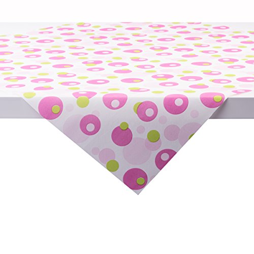 Sovie Home Linclass® Airlaid Tischdecke 80x80 cm Bubbles | Mitteldecke stoffähnlich | praktisches Einmal-Tischtuch | edle Tischdeko | pink-grün von Sovie Home