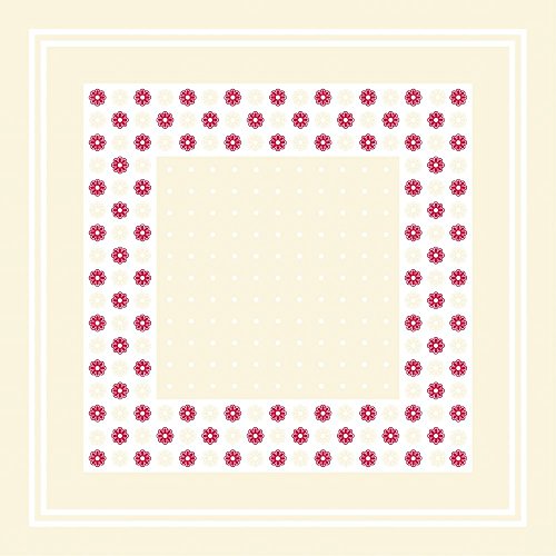 Sovie Home Linclass® Airlaid Tischdecke Missy | 80x80 cm | Mitteldecke stoffähnlich | praktisches Einmal-Tischtuch (Beige-Bordeaux) von Sovie Home