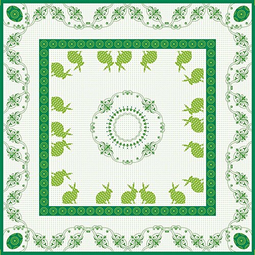 Sovie Home Linclass® Airlaid Tischdecke RABEA | Grün | praktische Einmal-Tischdecke zur Osterdekoration | 80x80cm | 1 Stück von Sovie Home