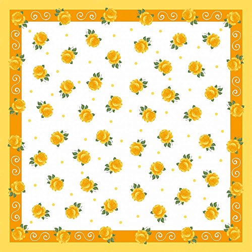 Sovie Home Linclass® Airlaid Tischdecke Rosita | 80x80 cm | Mitteldecke stoffähnlich | praktisches Einmal-Tischtuch (Gelb) von Sovie Home