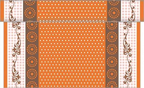 Sovie Home Linclass® Airlaid Tischläufer RABEA | Orange | praktische Einmal-Tischdecke zur Osterzeit | 40cm x 4,8m | 1 Stück von Sovie Home