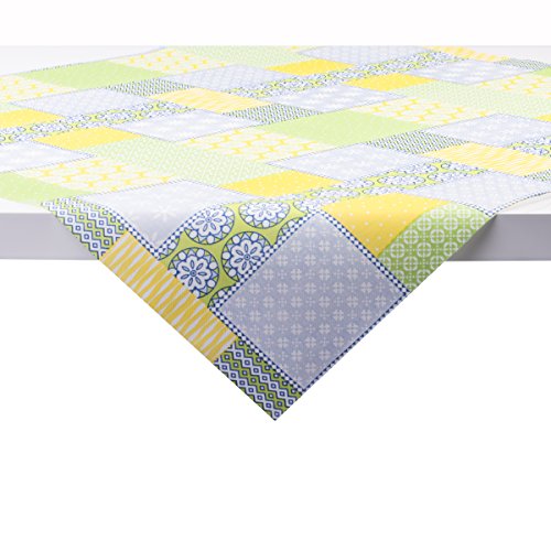 Sovie Home Tischdecke Selina | Linclass® Airlaid 80x80 cm | Einmal-Mitteldecke schöne Tischdeko Frühling Sommer | Gelb-Grün von Sovie Home