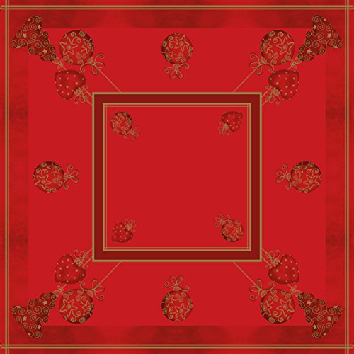 Sovie Home Tischdecke Tiffany in Rot aus Linclass® Airlaid, Einweg Weihnachtstischdecke stoffähnlich, ideal für Advents- & Weihnachtsfeiern, 80x80 cm, 1 Stück von Sovie Home