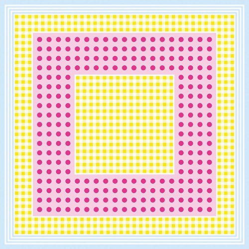 Sovie Home Tischdecke WILLI | Linclass® Airlaid 80x80 cm | Einmal-Mitteldecke stoffähnlich praktisch | Garten bunt Sommer | Rosa-Blau-Gelb von Sovie Home