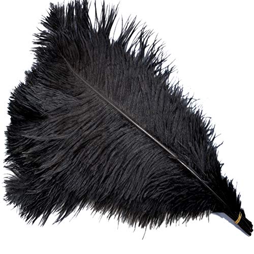 Sowder 5pcs Strauß-Federn 16-18inch (40-45cm) für Haupthochzeits-Dekoration(Schwarz) von Sowder