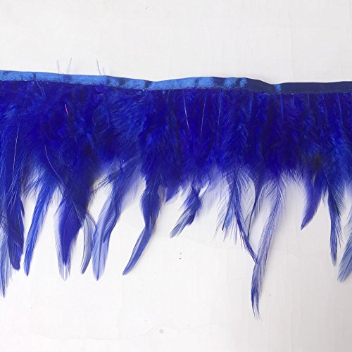 Sowder Natürlicher Hahn-Federrand, Fransen, 10–15 cm breit, Kleid, DIY-Dekoration 2 yards(Königsblau) Sowder Natürlicher Hahn-Federrand, Fransen, 10–15 cm breit, Kleid, DIY-Dekoration 2 yards(Königsblau) von Sowder