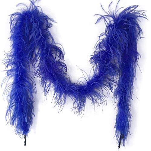 Sowder Straußenfederboa für Hochzeit/Party-Dekoration, 183 cm lang, 1-lagig, Federschaber, königsblau, 10*10*0.5 von Sowder