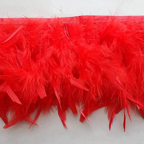 Sowder Truthahnfedern Fransenbesatz für Party Hochzeit Kleid Nähen Handwerk Kostüme Dekoration 2 Yards rot Sowder Truthahnfedern Fransenbesatz für Party Hochzeit Kleid Nähen Handwerk Kostüme Dekoration 2 Yards rot von Sowder